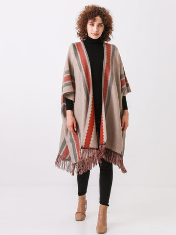 Cobblestone Fringe Jacket Shawl